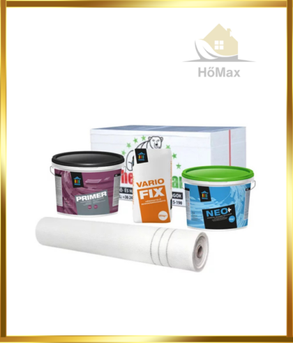 EPS 80 hőszigetelő rendszer 1,5 mm-es kapart vakolattal